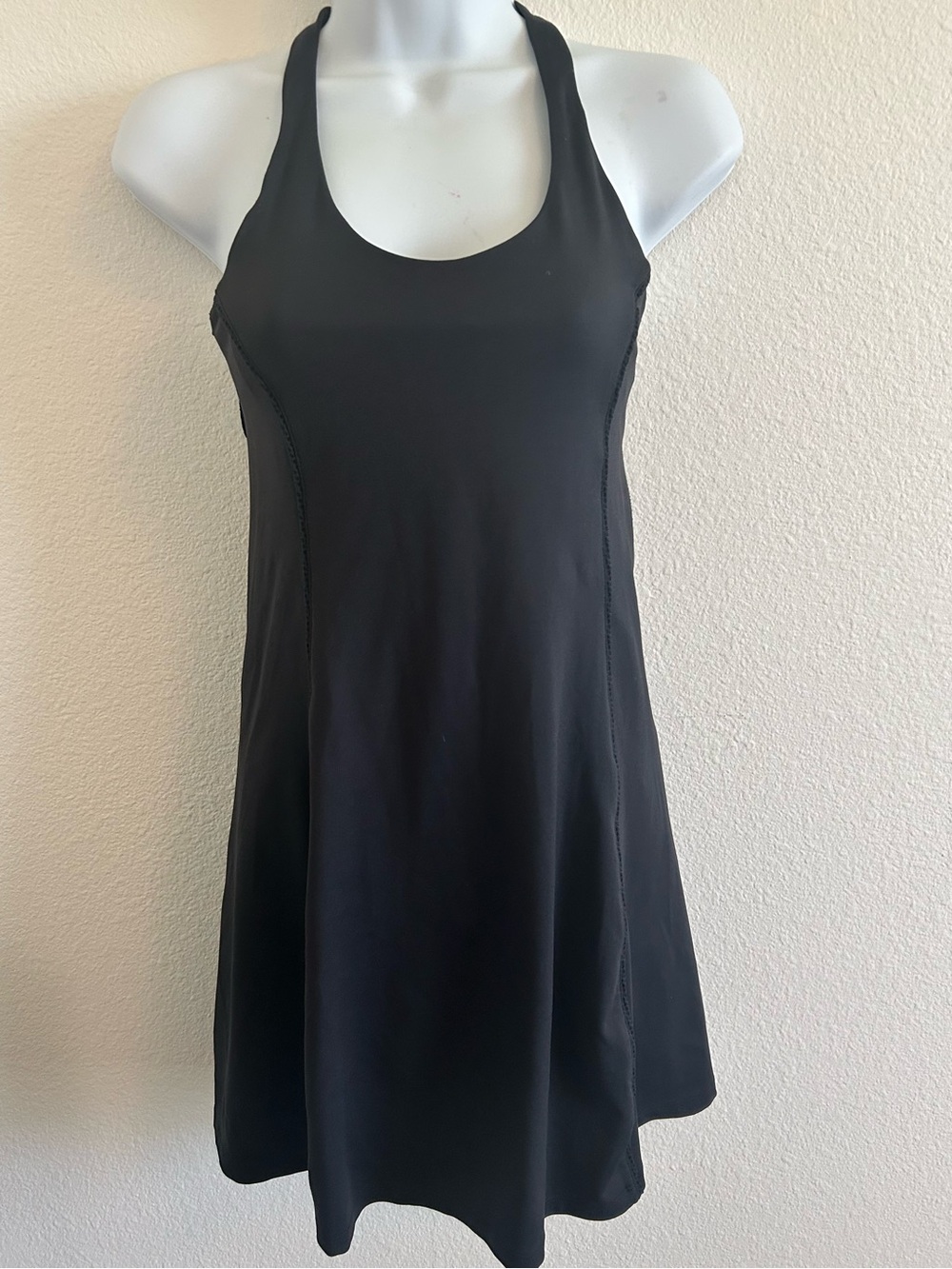 Sleek Black Racerback Mini Dress